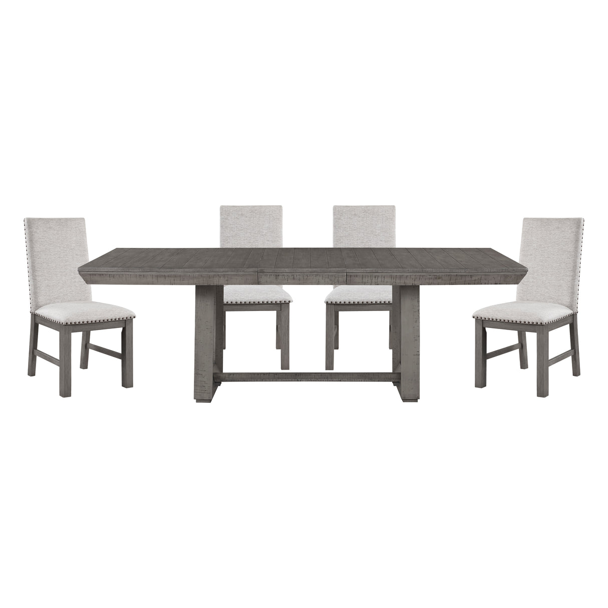 Gresham Gray 5-Piece 90" Extendable Dining Set from Homelegance - Luna Furniture