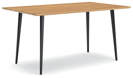 Gretlynn Black/Natural Dining Table from Ashley - Luna Furniture