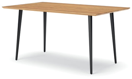 Gretlynn Black/Natural Dining Table from Ashley - Luna Furniture