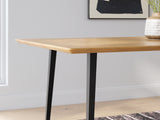 Gretlynn Dining Table and 6 Chairs in Black/Natural from Ashley Furniture - Luna Furniture