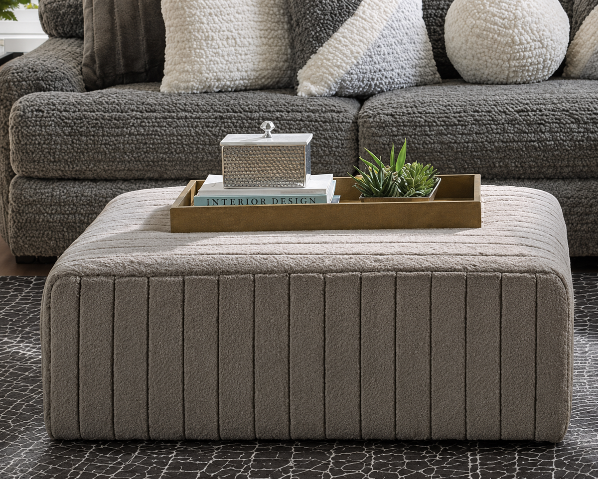 Elmhurst Charcoal Ottoman