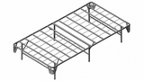 Framos Silver Eastern King Metal Bed Foundation