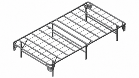 Framos Silver Eastern King Metal Bed Foundation from Furniture of America - Luna Furniture