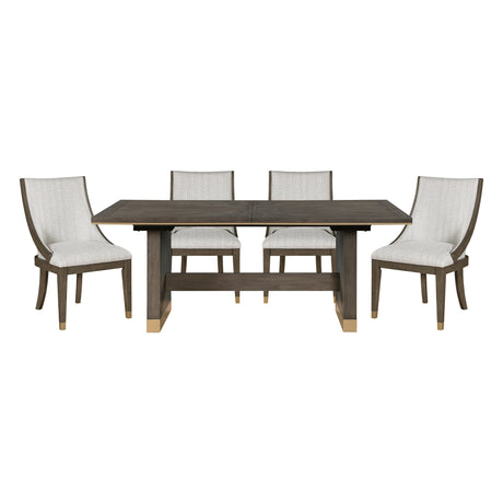 Griffin Brown 5-Piece 96" Extendable Dining Set from Homelegance - Luna Furniture