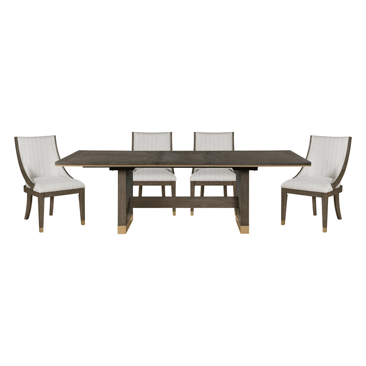 Griffin Brown 5-Piece 96" Extendable Dining Set from Homelegance - Luna Furniture
