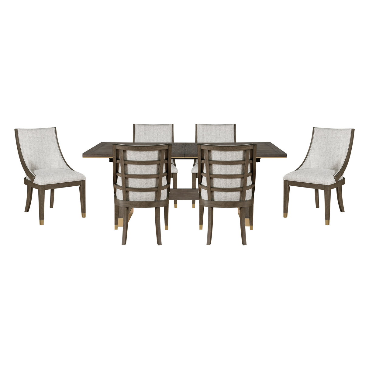Griffin Brown 7-Piece 96" Extendable Dining Set from Homelegance - Luna Furniture