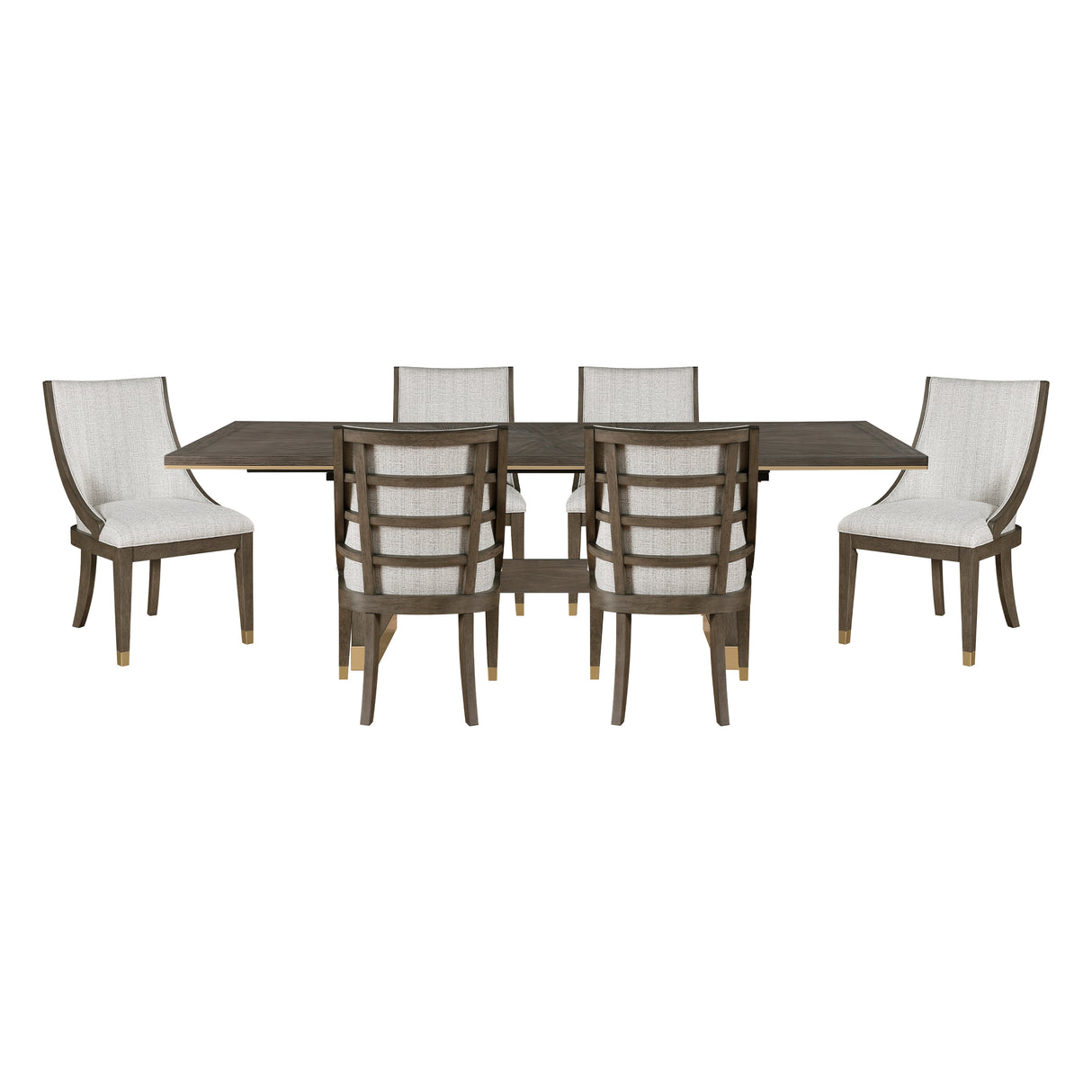 Griffin Brown 7-Piece 96" Extendable Dining Set from Homelegance - Luna Furniture