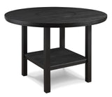 Guthrie Charcoal Round Counter Height Set with Lazysusan from Crown Mark - Luna Furniture