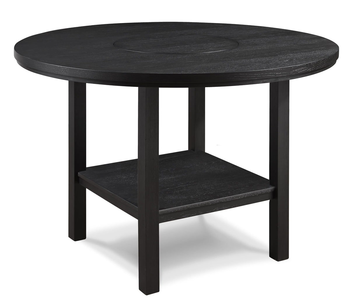 Guthrie Charcoal Round Counter Height Table with Lazysusan from Crown Mark - Luna Furniture