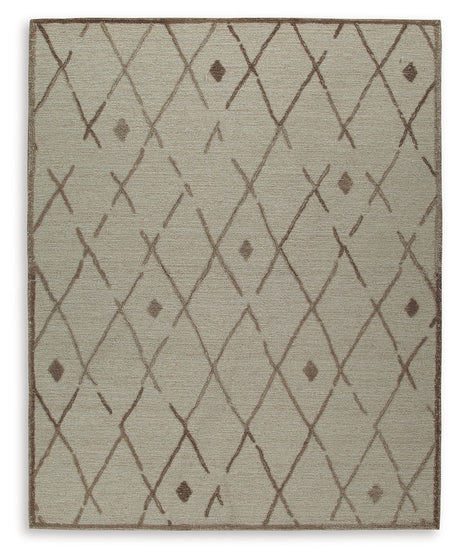 Guyford Beige/Brown Large Rug from Ashley - Luna Furniture