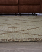 Guyford Beige/Brown Large Rug from Ashley Furniture - Luna Furniture