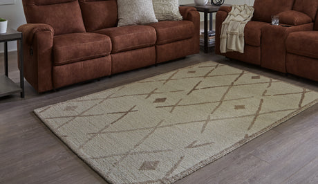 Guyford Beige/Brown Medium Rug from Ashley - Luna Furniture