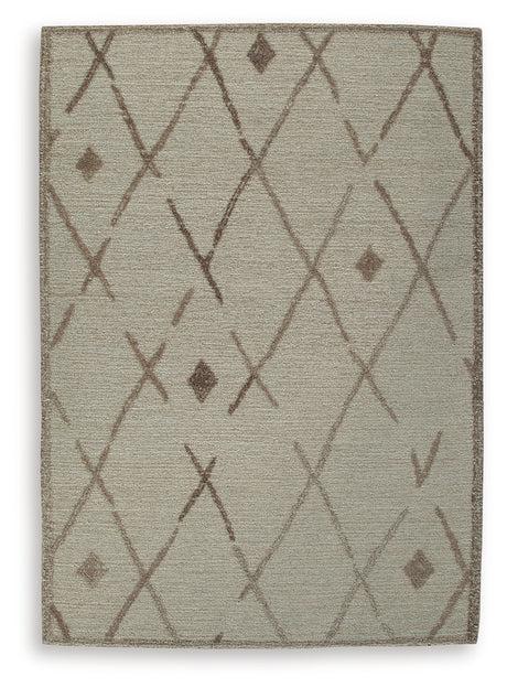 Guyford Beige/Brown Medium Rug from Ashley - Luna Furniture