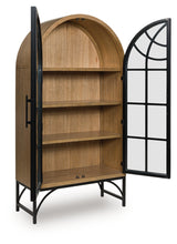 Gwenwich Natural/Black Accent Cabinet from Ashley - Luna Furniture