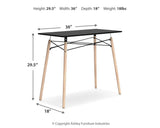 Jaspeni Black/Natural Home Office Desk from Ashley - Luna Furniture