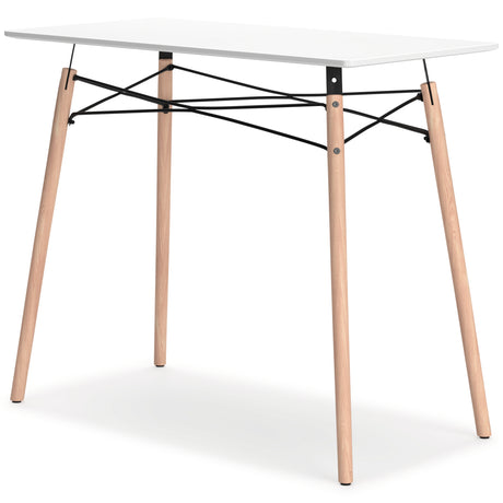 Jaspeni White/Natural Home Office Desk from Ashley Furniture - Luna Furniture