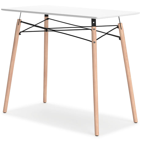 Jaspeni White/Natural Home Office Desk from Ashley Furniture - Luna Furniture