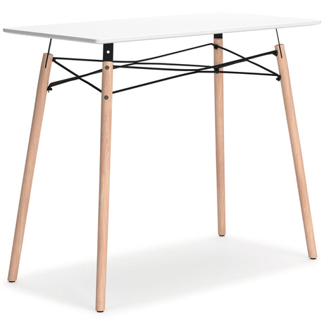 Jaspeni White/Natural Home Office Desk from Ashley Furniture - Luna Furniture