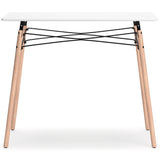 Jaspeni White/Natural Home Office Desk from Ashley Furniture - Luna Furniture