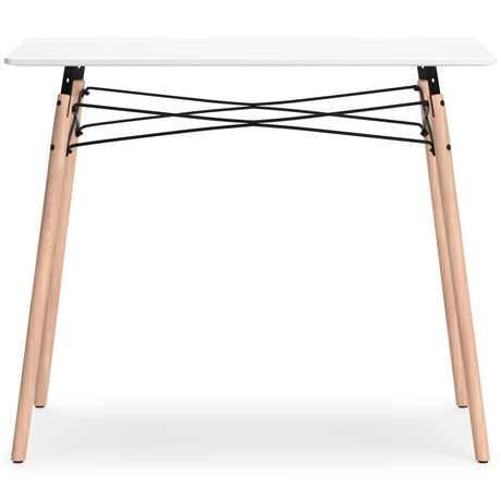 Jaspeni White/Natural Home Office Desk from Ashley Furniture - Luna Furniture