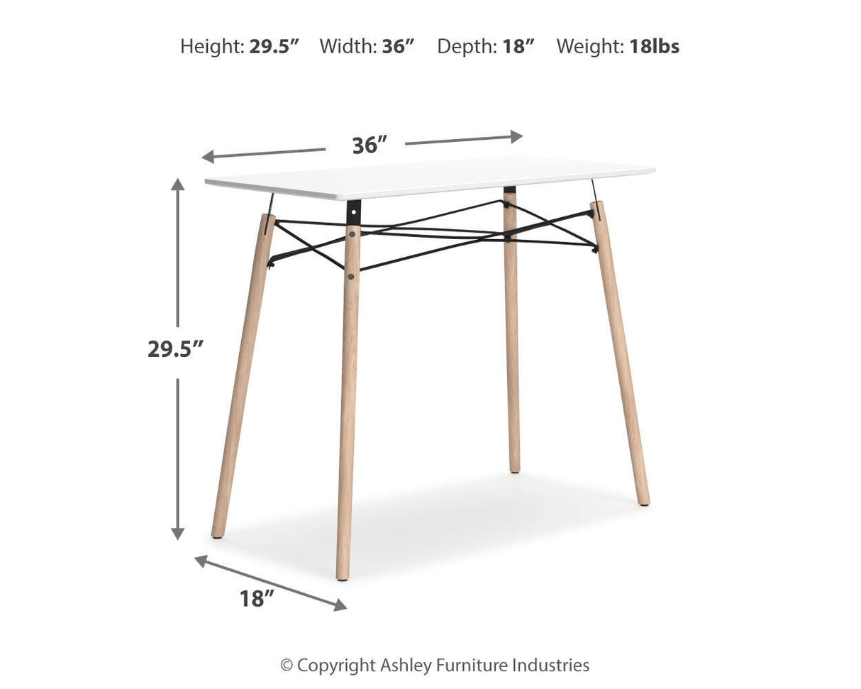 Jaspeni White/Natural Home Office Desk from Ashley - Luna Furniture