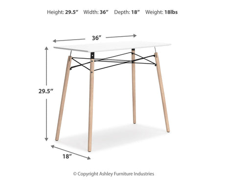 Jaspeni White/Natural Home Office Desk from Ashley - Luna Furniture