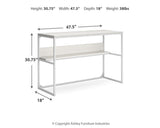 Deznee White Home Office Desk from Ashley - Luna Furniture