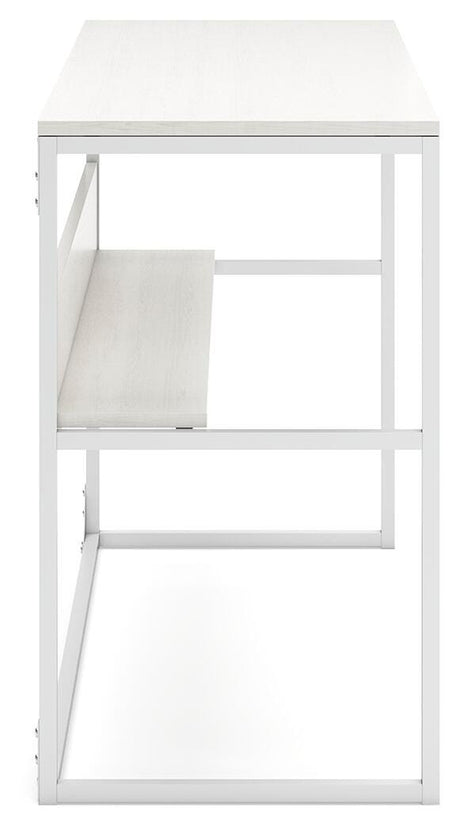 Deznee White Home Office Desk from Ashley - Luna Furniture