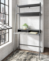 Yarlow Black 36" Home Office Desk with Shelf from Ashley Furniture - Luna Furniture