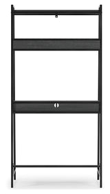 Yarlow Black 36" Home Office Desk with Shelf from Ashley Furniture - Luna Furniture
