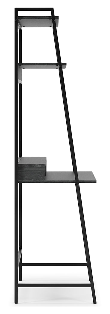Yarlow Black 36" Home Office Desk with Shelf from Ashley Furniture - Luna Furniture