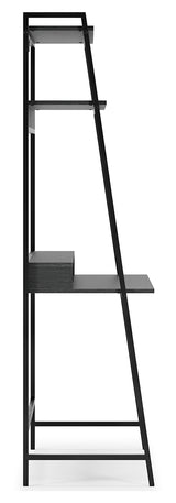 Yarlow Black 36" Home Office Desk with Shelf from Ashley Furniture - Luna Furniture