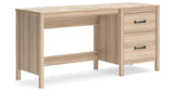 Battelle Tan 60" Home Office Desk from Ashley - Luna Furniture