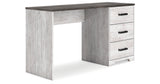 Shawburn White/Dark Charcoal Gray 54" Home Office Desk from Ashley Furniture - Luna Furniture