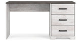 Shawburn White/Dark Charcoal Gray 54" Home Office Desk from Ashley Furniture - Luna Furniture