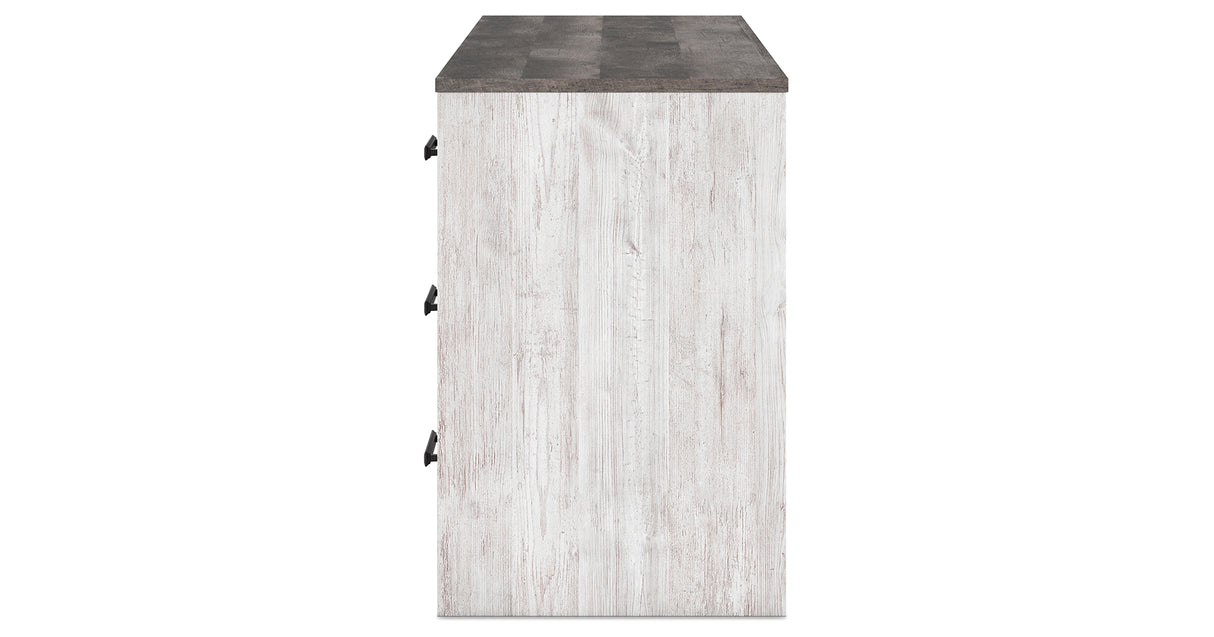 Shawburn White/Dark Charcoal Gray 54" Home Office Desk from Ashley Furniture - Luna Furniture