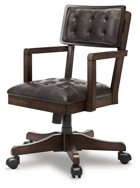 Breckington Dark Brown Home Office Desk Chair from Ashley - Luna Furniture