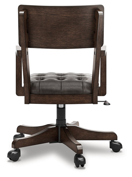 Breckington Dark Brown Home Office Desk Chair from Ashley - Luna Furniture