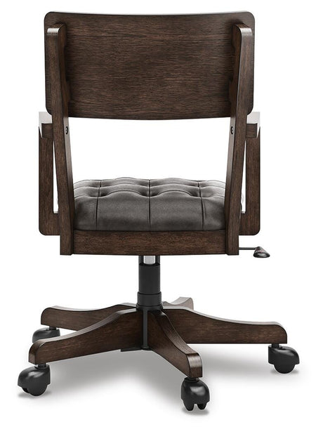 Breckington Dark Brown Home Office Desk Chair from Ashley - Luna Furniture