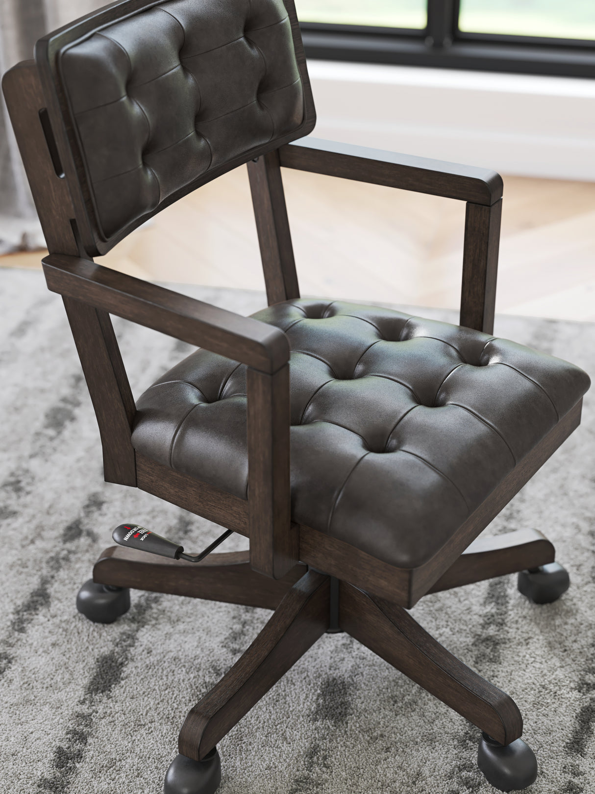 Breckington Dark Brown Home Office Desk Chair from Ashley - Luna Furniture