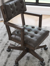 Breckington Dark Brown Home Office Desk Chair from Ashley - Luna Furniture