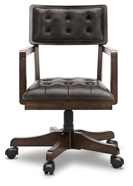 Breckington Dark Brown Home Office Desk Chair from Ashley - Luna Furniture