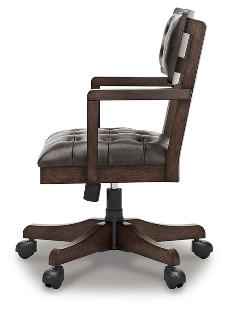 Breckington Dark Brown Home Office Desk Chair from Ashley - Luna Furniture