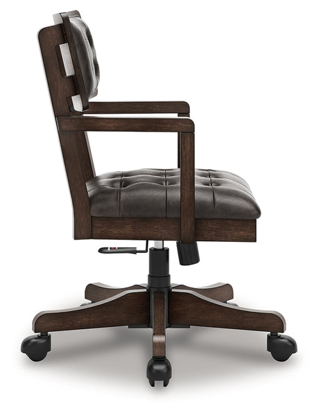 Breckington Dark Brown Home Office Desk Chair from Ashley - Luna Furniture