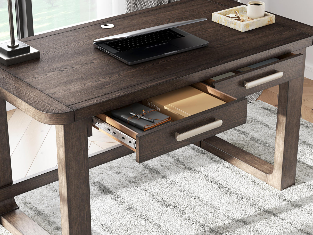 Breckington Dark Brown 56" Home Office Desk from Ashley - Luna Furniture