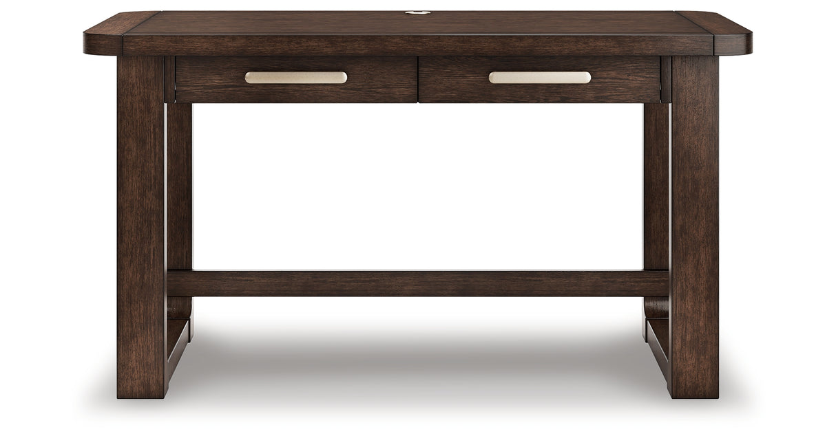 Breckington Dark Brown 56" Home Office Desk from Ashley - Luna Furniture