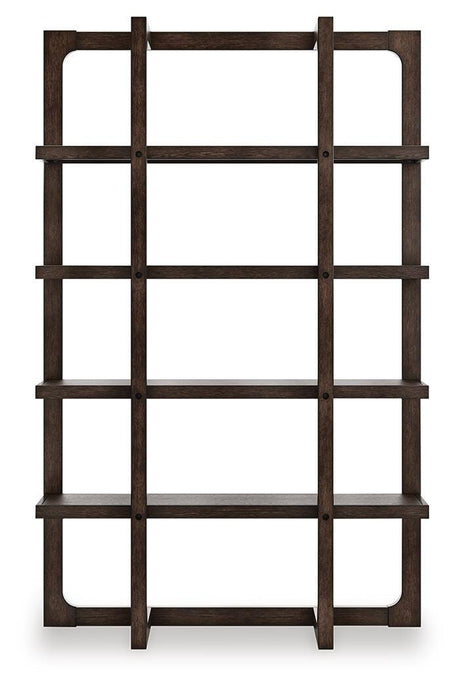 Breckington Dark Brown 76" Bookcase from Ashley - Luna Furniture