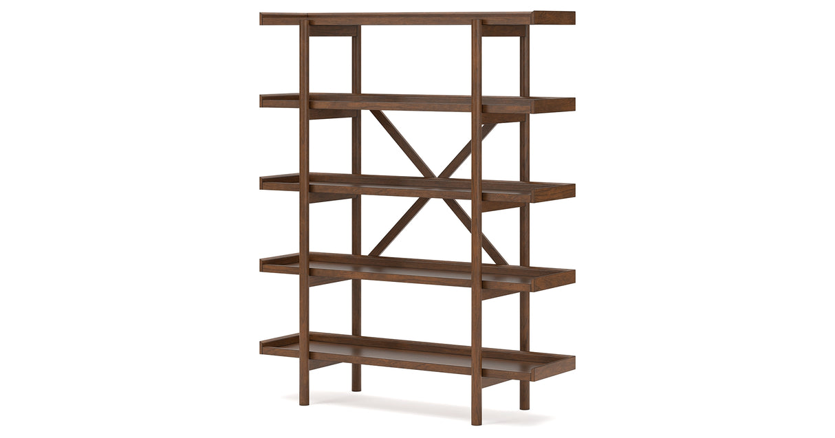 Lyncott Brown 70" Bookcase from Ashley Furniture - Luna Furniture