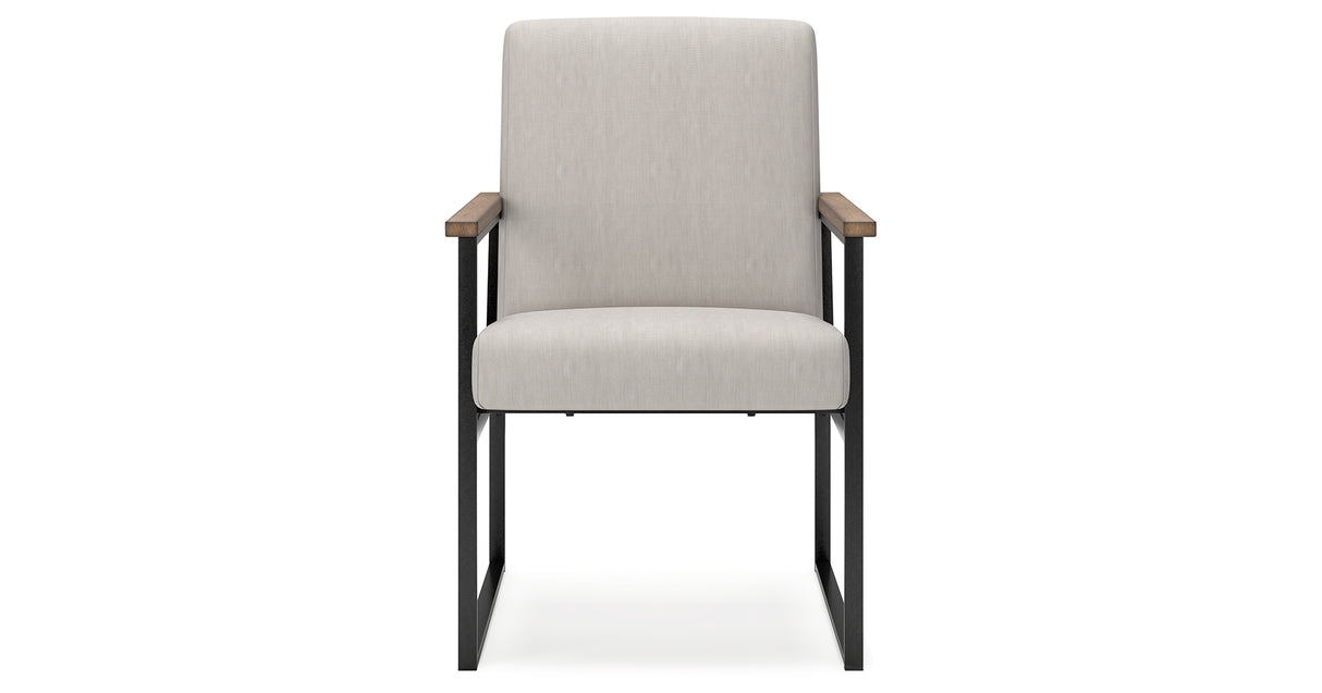 Montia Home Office Desk with Chair and Storage in Light Brown from Ashley Furniture - Luna Furniture
