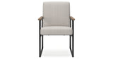 Montia Home Office Desk with Chair in Light Brown from Ashley Furniture - Luna Furniture